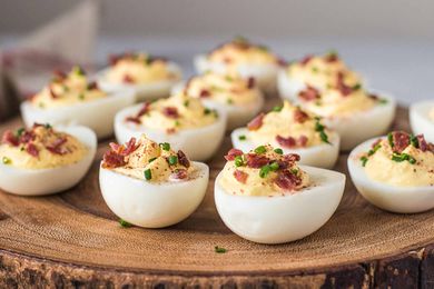 Sour Cream and Bacon Deviled Eggs