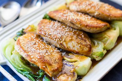 Skillet Chicken with Bok Choy