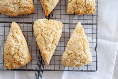 American-Style Scones cooling on a rack.