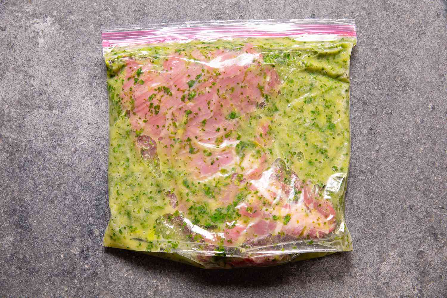 Skirt Steak in a Large Ziploc Bag With the Marinade for Arrachera Recipe