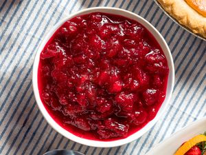 Bowl of cranberry sauce