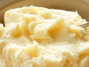 Creamy, fluffy mashed potatoes in a bowl