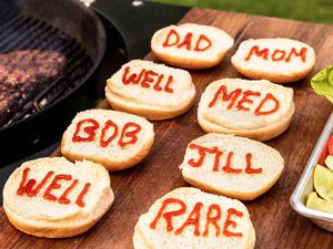 labeled burger buns