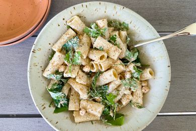 Tahini pasta salad