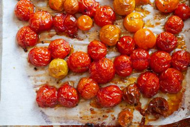 Roasted Tomatoes on a Tray