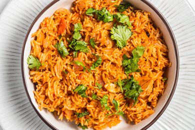 Tomato Rice with Coriander Leaves