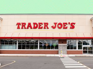 Trader Joe's store front with fun illustrations