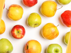 apples on a white background